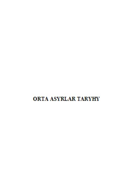 Orta asyrlar taryhy